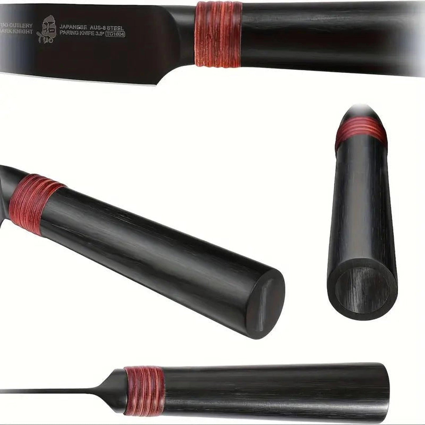 The Dark Knight - Satori Pro Japanese Knife Crowe Knives Kitchen Chef AUS8, Comfortable, Quality blade, Strong