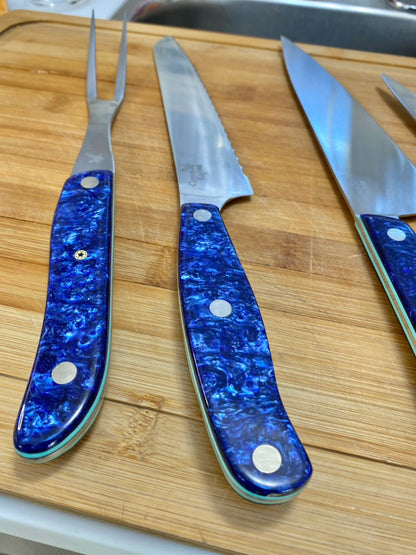 Ice Blue Kitchen Knife set