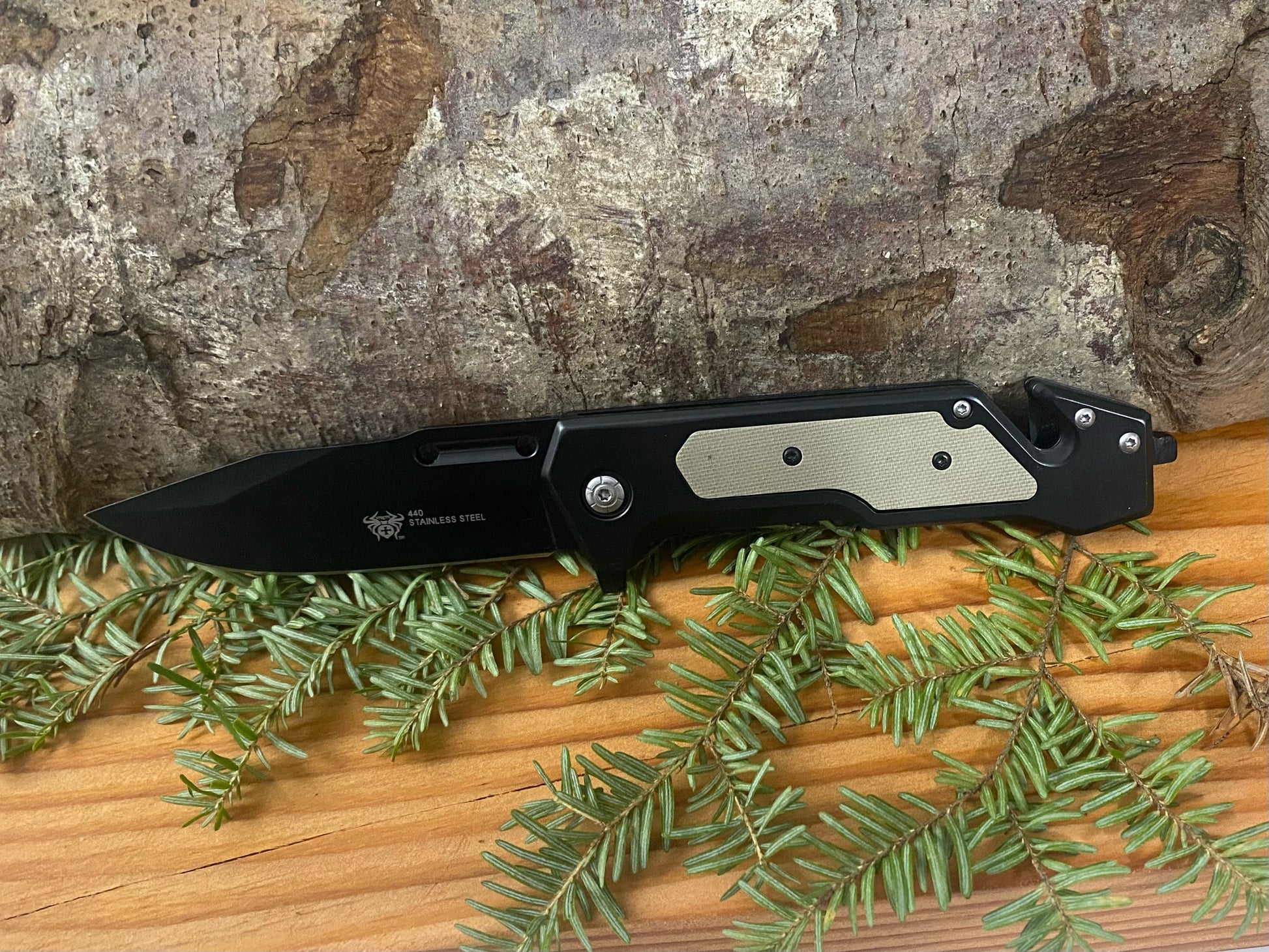 440 steel rescue emergency knife