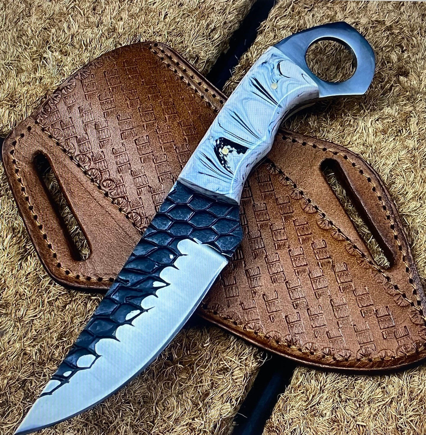 Gorgeous Rasp Steel Roper - Crowes Knives