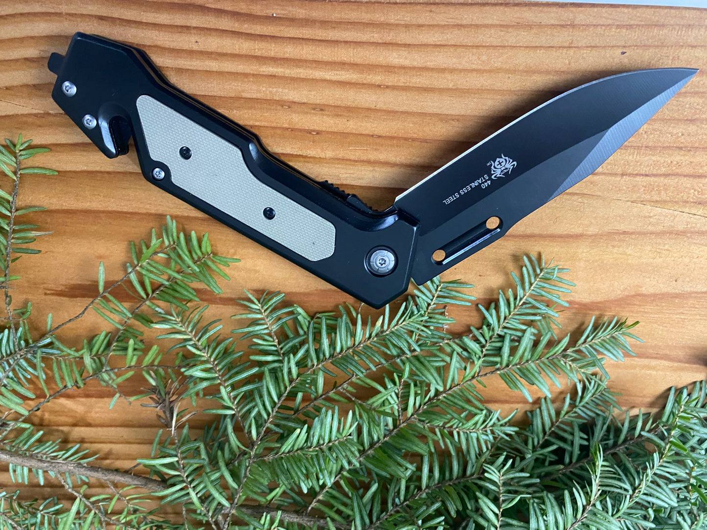 440 steel rescue emergency knife