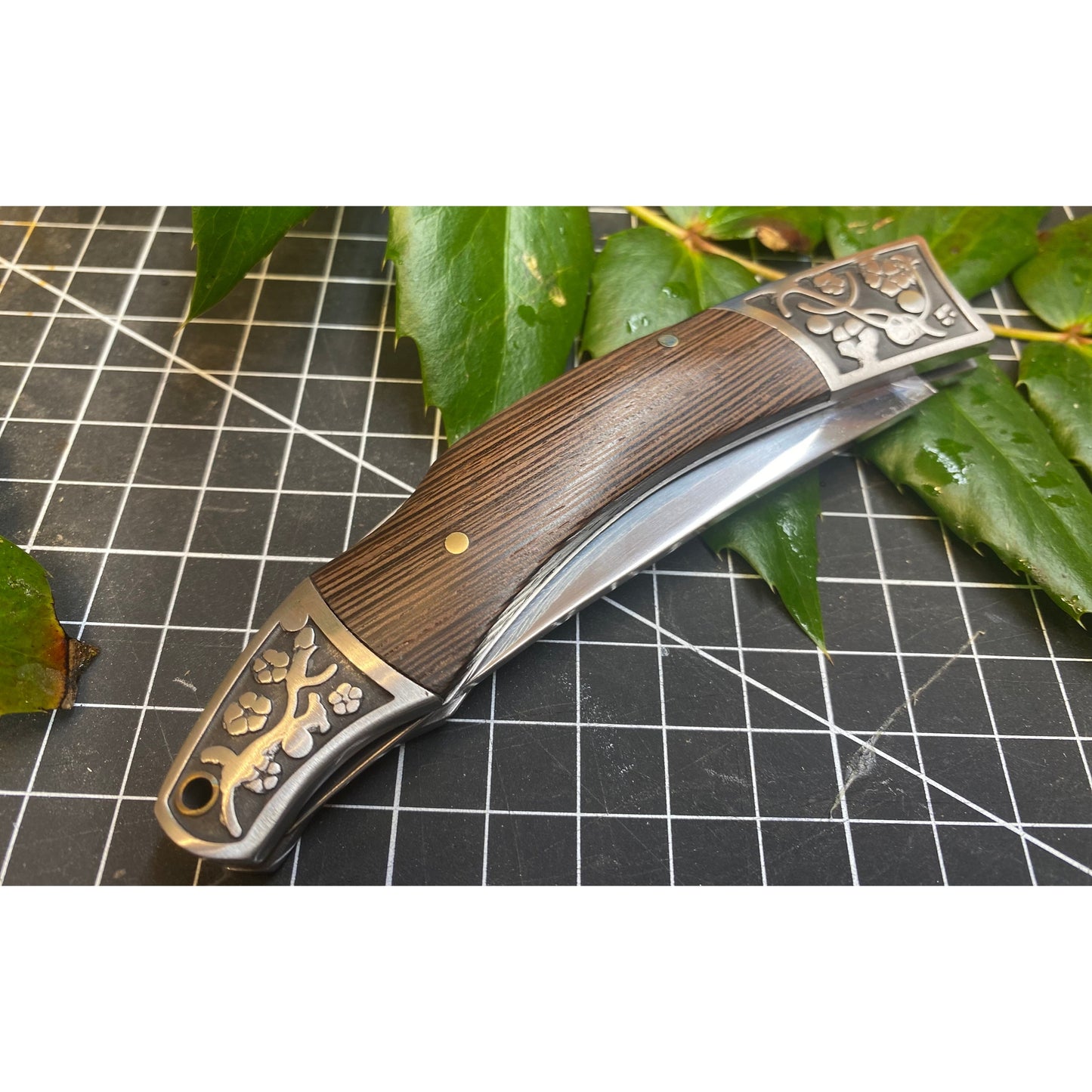 Engraved Trailing Point Pocket Knife Crowe Knives Folding Knife camp knife, Comfortable, quality knife, Strong, utility knife