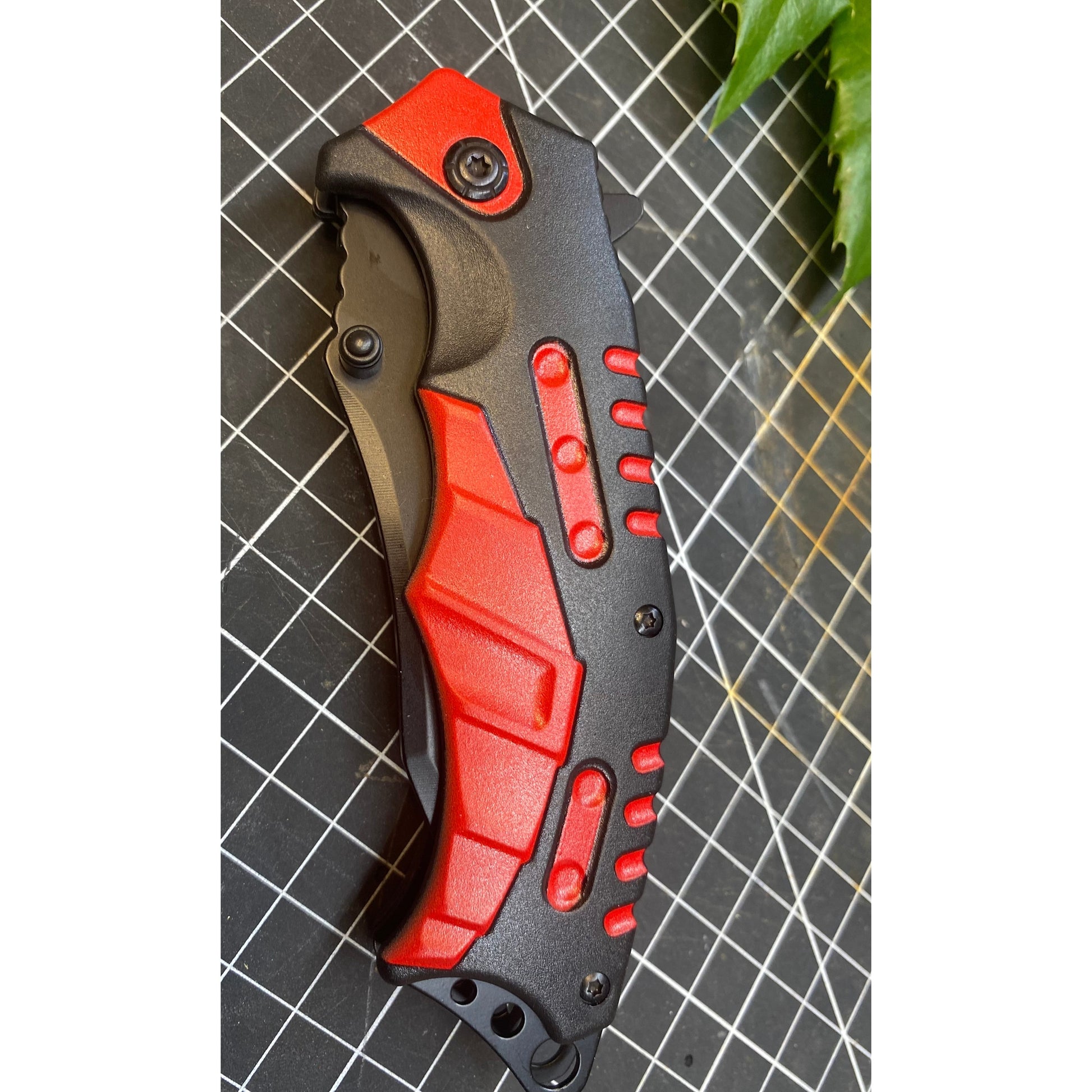 Red and black Folder Crowe Knives Folding Knife Comfortable, hunting knife, quality knife, Strong