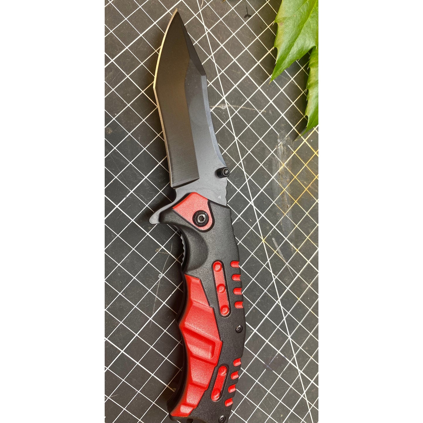 Red and black Folder Crowe Knives Folding Knife Comfortable, hunting knife, quality knife, Strong