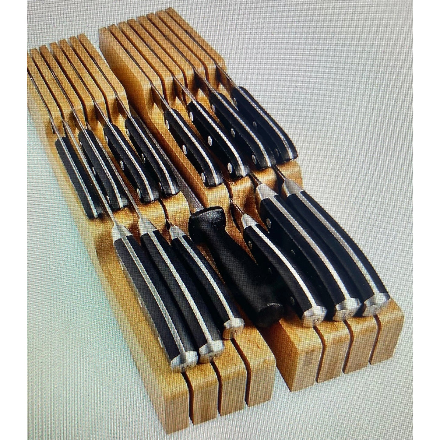 "In Drawer" Knife Block - 14 Knives Crowe Knives In Drawer Knife Block Kitchen, Strong