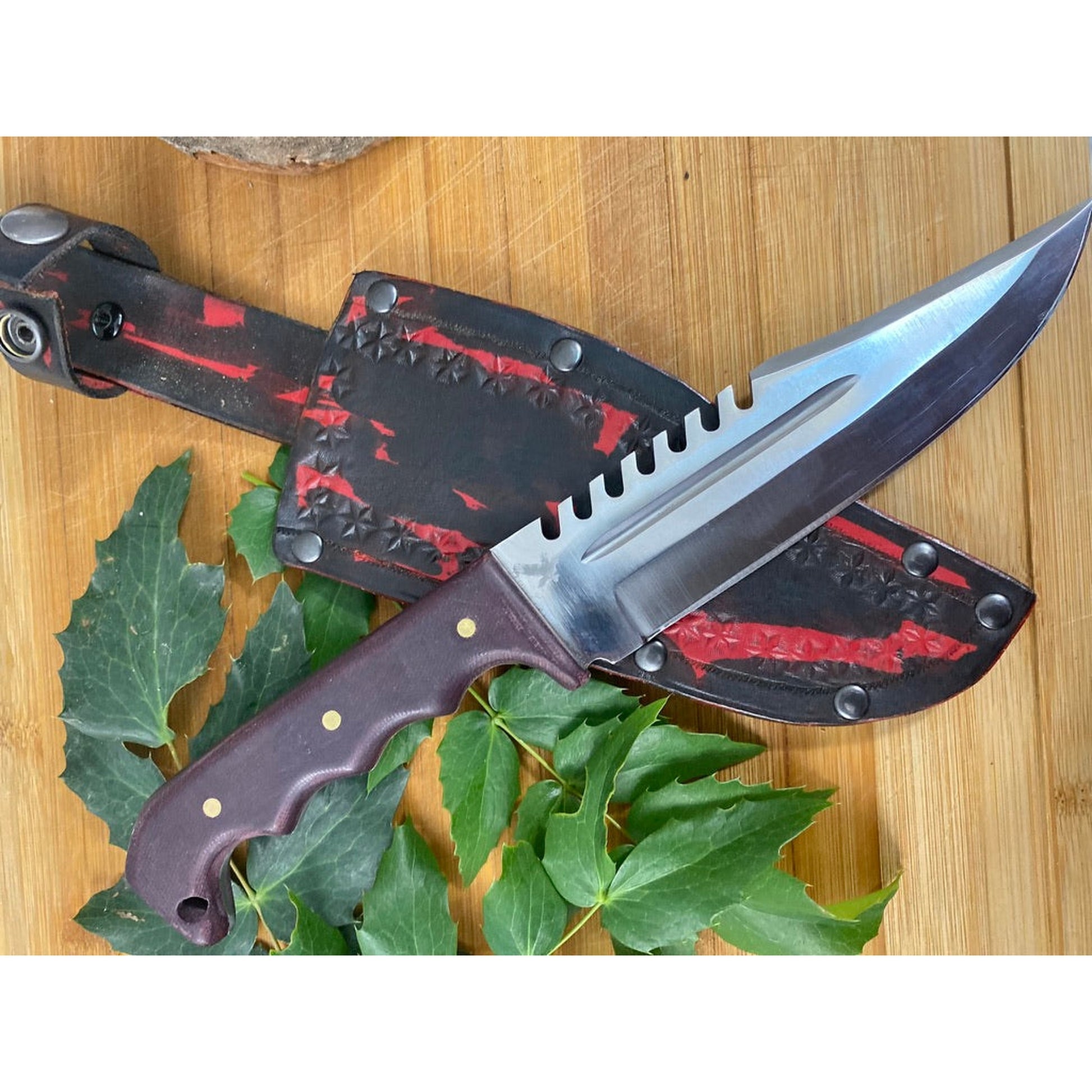 Trail Blazer Camp and Hunting Bowie Crowes Knives Camping & Hiking 440C steel, camp knife, Comfortable, Hunting, Quality blade, Strong, Survival