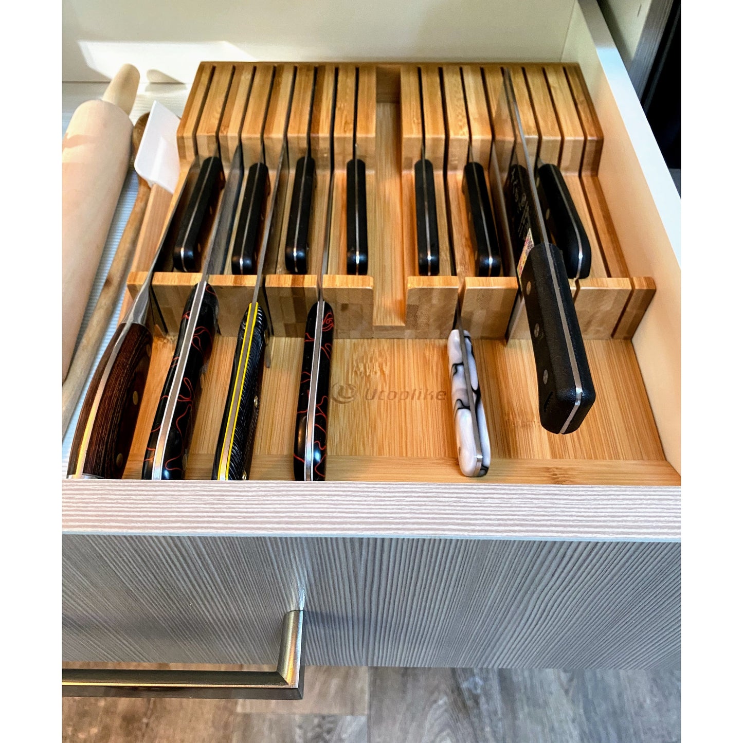 "In Drawer" Knife Block - 14 Knives Crowe Knives In Drawer Knife Block Kitchen, Strong